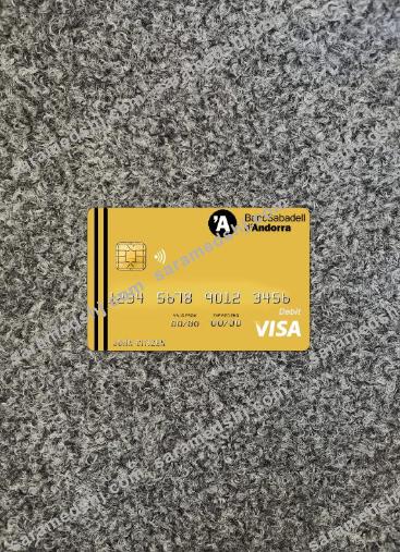 Andorra Bank Sabadell bank visa card photolook front